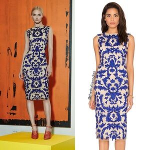 Alice and Olivia Tamika Blue beaded Dress